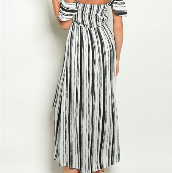 🔴Miranda Off Shoulder Stripe Maxi Short Set - Picture 5 of 5